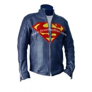 Get Famous Man Of Steel Leather Jacket | Blue Leather Jacket